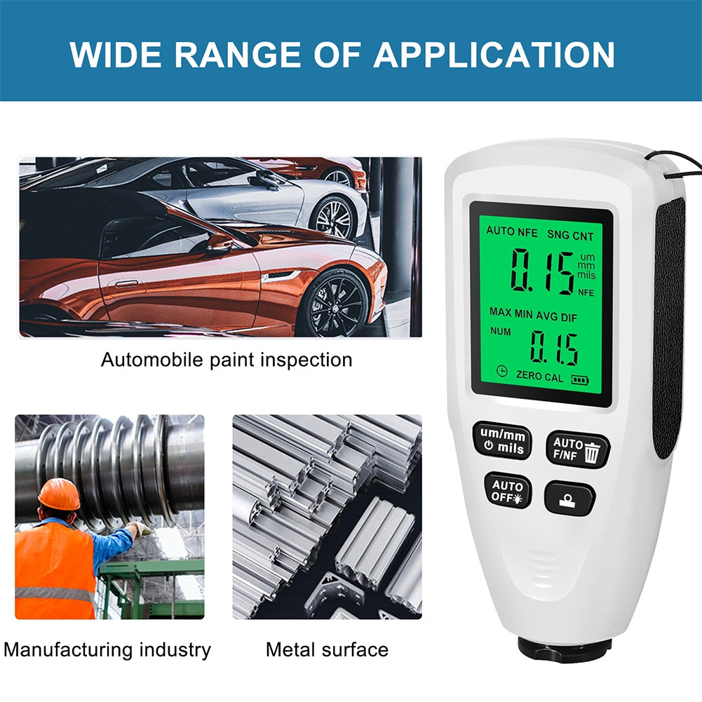 Hw300-Mini Automobile Thickness Gauge Car Paint Tester 0um-2000um Thickness Coating Meter for Fe/Nfe White - Premium Test & Measure from Rapidvehicles - Just $34.99! Shop now at Rapidvehicles