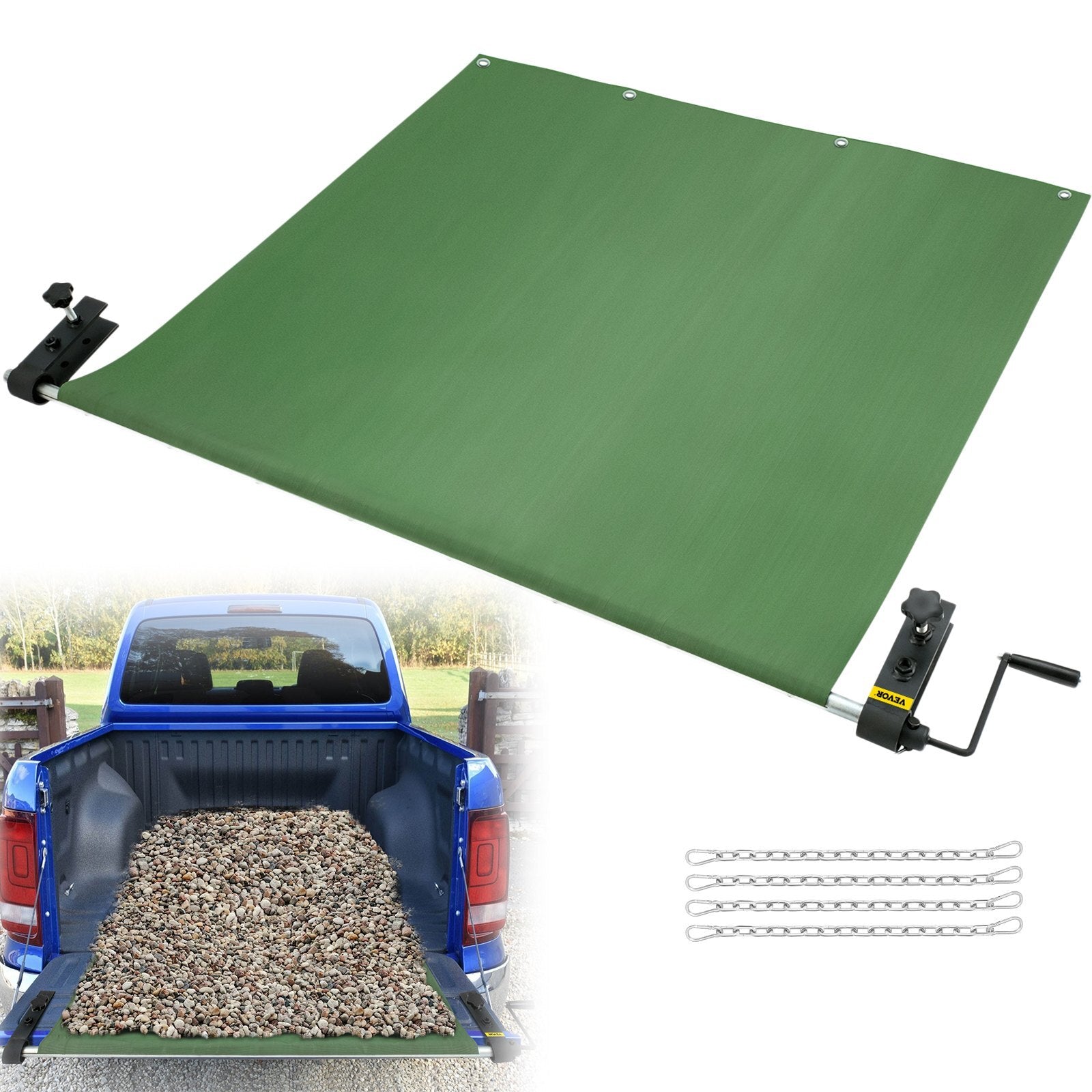 VEVOR Truck Bed Unloader, 2000 lbs/907 kg Capacity Cargo Mat, Heavy Duty Pickup Truck Unloader with Convenient Hand Crank, Professional Pickup Bed Unloader Fits for Full Size, Mid Size Trucks - Premium Truck Bed Cargo Unloader from VEVOR - Just $215.79! Shop now at Rapidvehicles