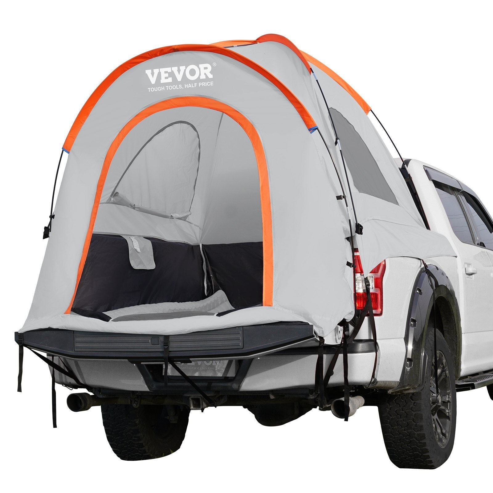 VEVOR Truck Bed Tent, 5.5'-6' Pickup Truck Tent with Rain Layer and Carry Bag, Waterproof PU2000mm Double Layer Truck Tent for Camping, Accommodate 2-3 Person, for Camping Traveling Outdoor Activities - Premium Truck Tent from VEVOR - Just $118.99! Shop now at Rapidvehicles