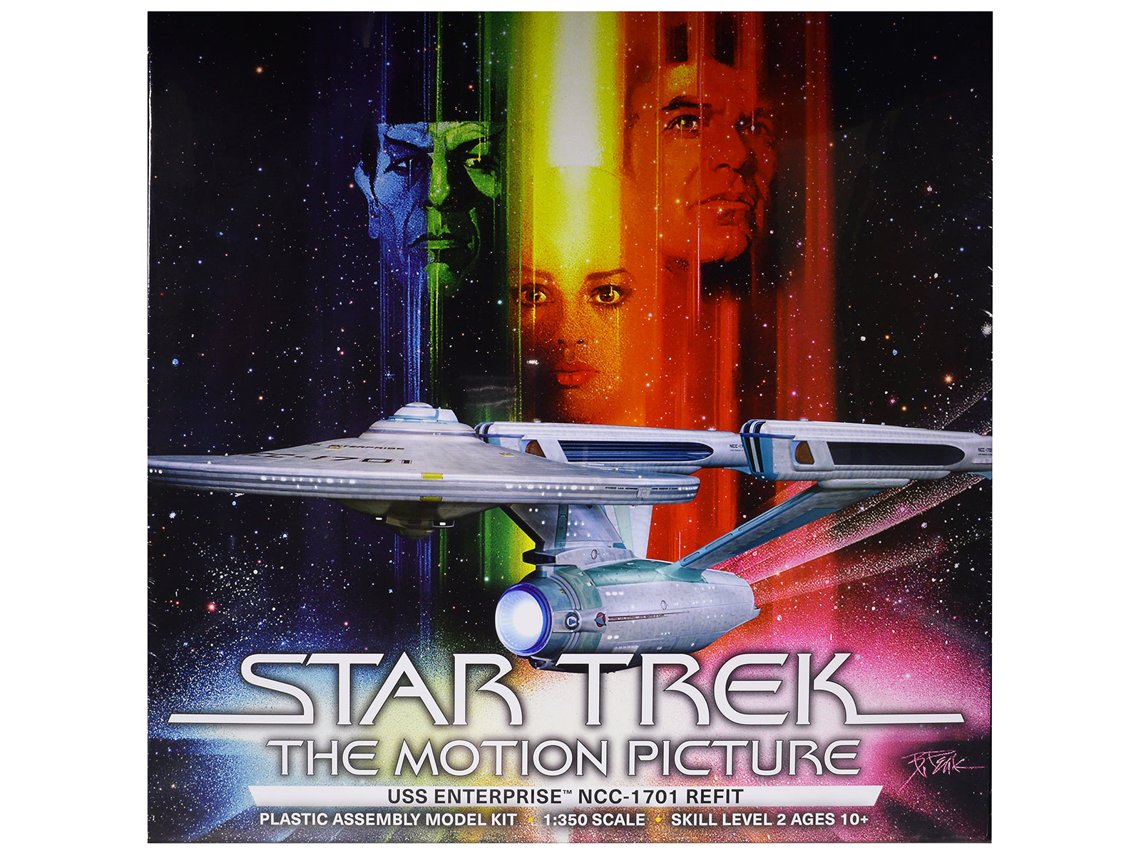 Skill 2 Model Kit U.S.S. Enterprise NCC-1701 Refit Spaceship "Star Trek: The Motion Picture" (1979) Movie 1/350 Scale Model by Polar Lights free shipping USA