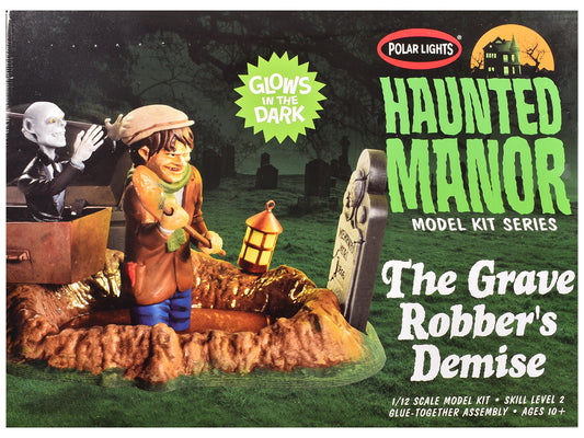 Skill 2 Model Kit Haunted Manor "The Grave Robber's Demise" Diorama Set 1/12 Scale Model by Polar Lights free shipping USA