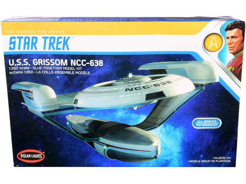 Skill 2 Model Kit U.S.S. Grissom NCC-638 Starship "Star Trek III: The Search for Spock" (1984) Movie 1/350 Scale Model by Polar Lights free shipping USA