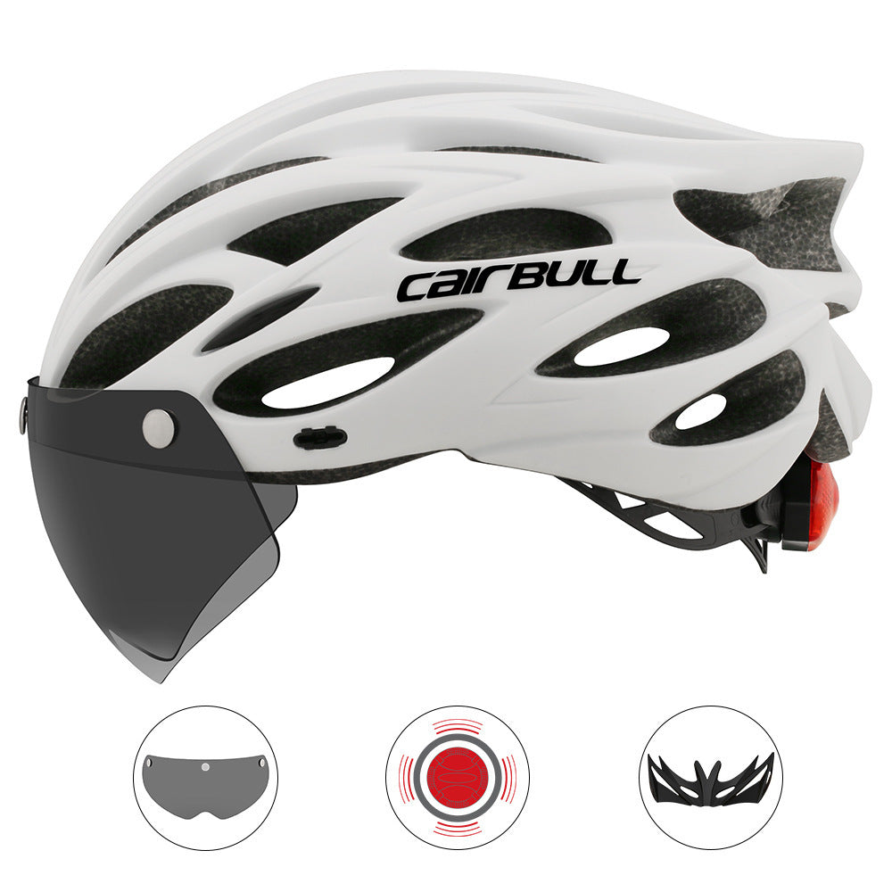 Cairbull Helmet Ultralight Off-road Mountain Bike Cycling Helmet with Removable Visor Taillight Carbon_M / L (54-61CM) - Premium Motorcycle Helmets from Rapidvehicles - Just $34.99! Shop now at Rapidvehicles