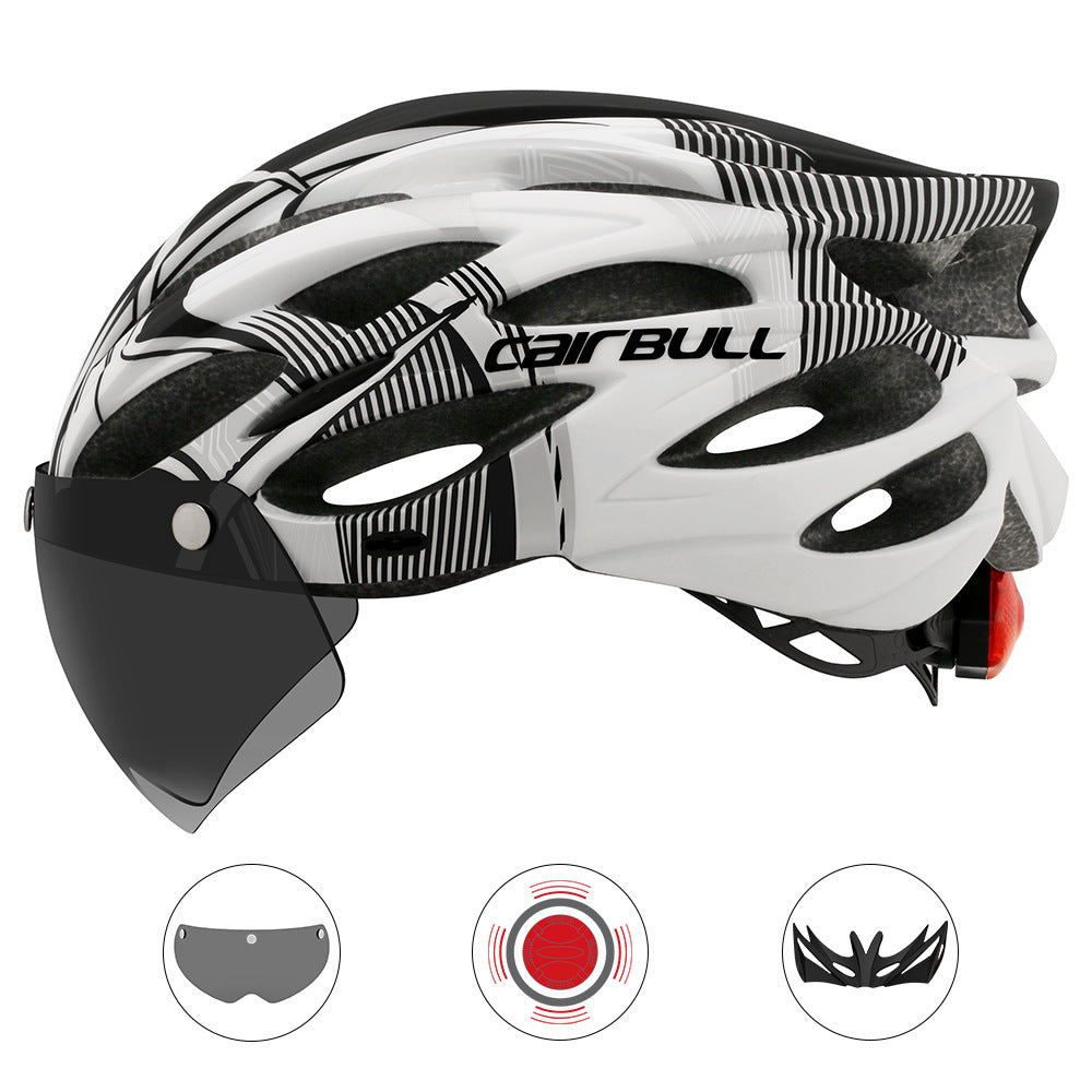 Cairbull Helmet Ultralight Off-road Mountain Bike Cycling Helmet with Removable Visor Taillight Carbon_M / L (54-61CM) - Premium Motorcycle Helmets from Rapidvehicles - Just $34.99! Shop now at Rapidvehicles