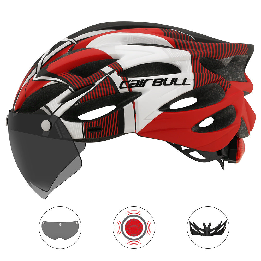 Cairbull Helmet Ultralight Off-road Mountain Bike Cycling Helmet with Removable Visor Taillight Carbon_M / L (54-61CM) - Premium Motorcycle Helmets from Rapidvehicles - Just $34.99! Shop now at Rapidvehicles