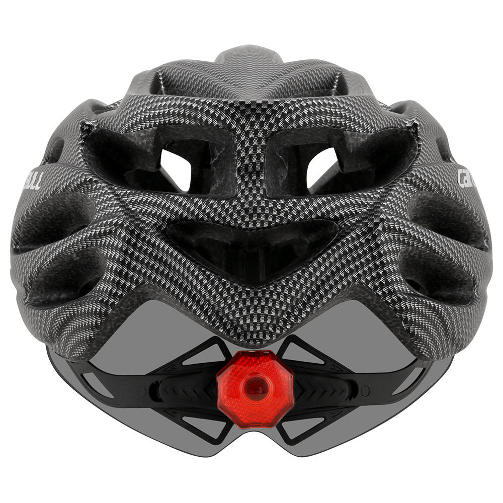 Cairbull Helmet Ultralight Off-road Mountain Bike Cycling Helmet with Removable Visor Taillight Carbon_M / L (54-61CM) - Premium Motorcycle Helmets from Rapidvehicles - Just $34.99! Shop now at Rapidvehicles