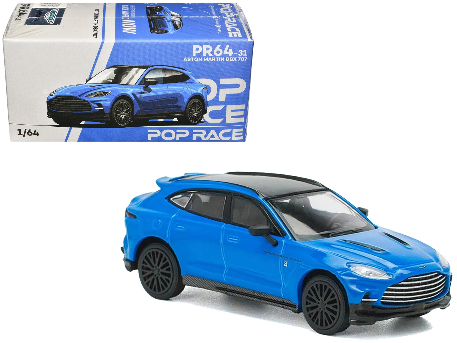 Aston Martin DBX 707 Blue with Black Top 1/64 Diecast Model Car by Pop Race - Premium Aston Martin Models from Pop Race - Just $37.99! Shop now at Rapidvehicles