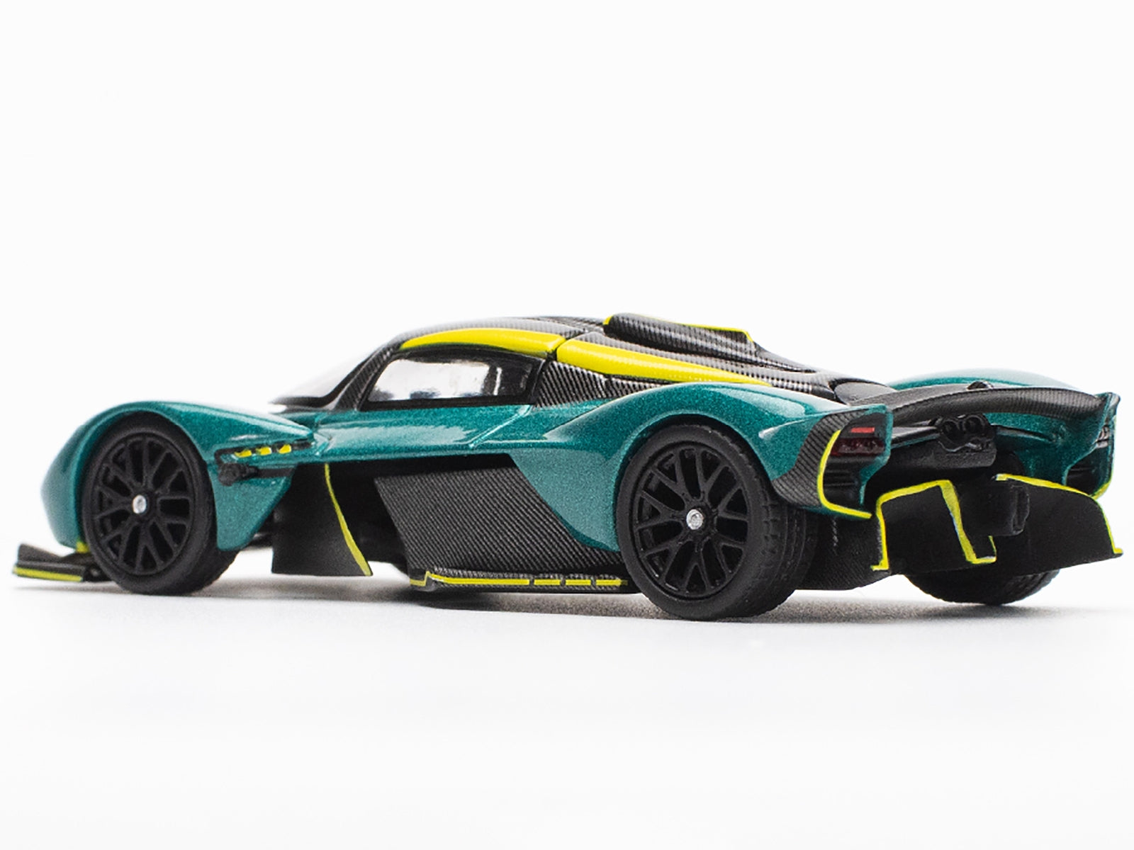 Aston Martin Valkyrie Green Metallic with Carbon Top 1/64 Diecast Model Car by Pop Race - Premium Aston Martin Models from Pop Race - Just $45.99! Shop now at Rapidvehicles