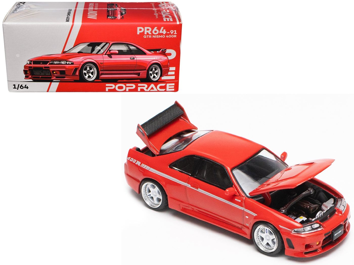 GTR Nismo 400R RHD (Right Hand Drive) Red 1/64 Diecast Model Car by Pop Race - Premium Other from Pop Race - Just $29.99! Shop now at Rapidvehicles