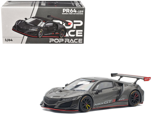 Honda NSX GT3 EVO22 Carbon Edition 1/64 Diecast Model Car by Pop Race - Use code SHOPAPP15 to get 15 percent off