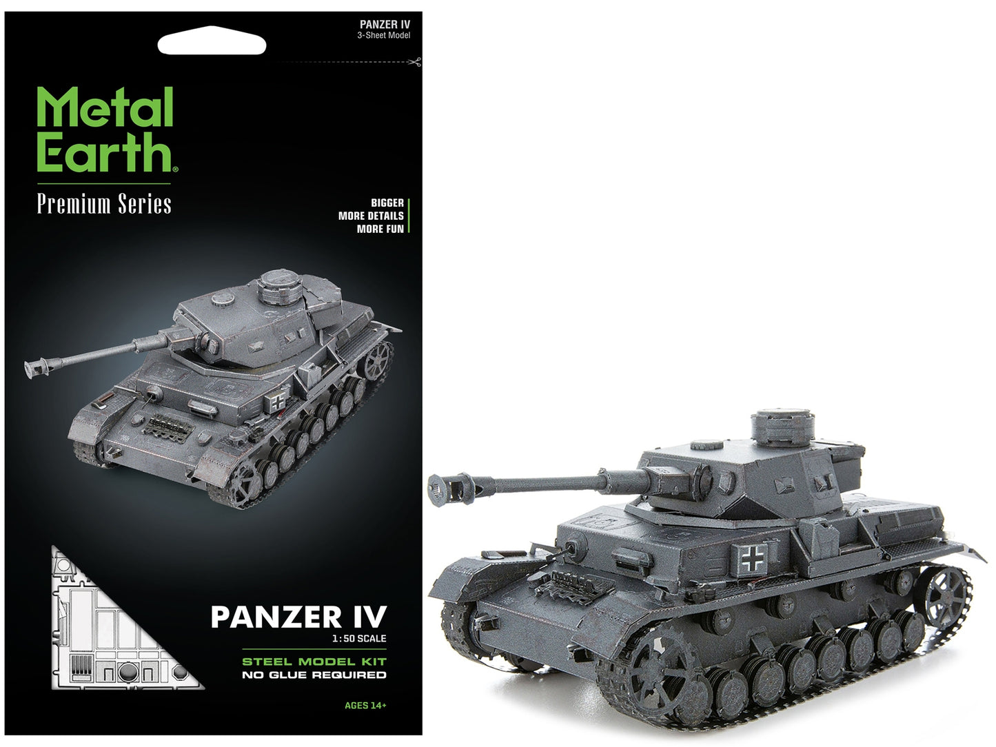 Model Kit German Panzer IV Tank (Challenging Difficulty) Steel - Premium Military Models from Metal Earth - Just $53.09! Shop now at Rapidvehicles