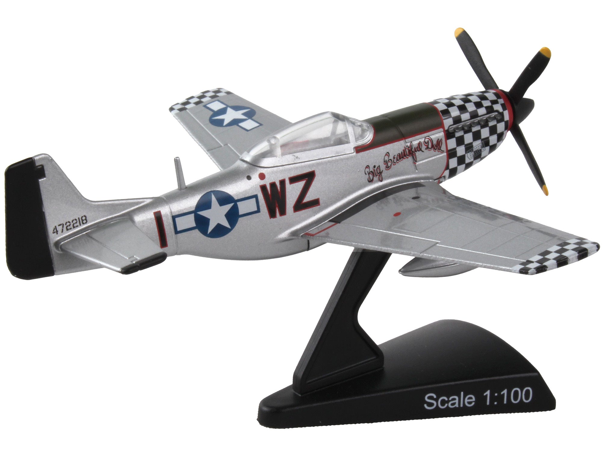 North American P-51D Mustang Fighter Aircraft "Big Beautiful Doll" United States Army Air Forces 1/100 Diecast Model Airplane by Postage Stamp - Premium Aircrafts and War Planes from Postage Stamp - Just $41.99! Shop now at Rapidvehicles