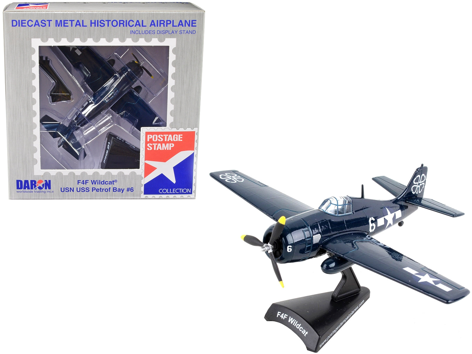 Grumman F4F Wildcat Aircraft #6 "USS Petrof Bay" United States Navy 1/87 (HO) Diecast Model Airplane by Postage Stamp - Premium Aircrafts and War Planes from Postage Stamp - Just $46.99! Shop now at Rapidvehicles