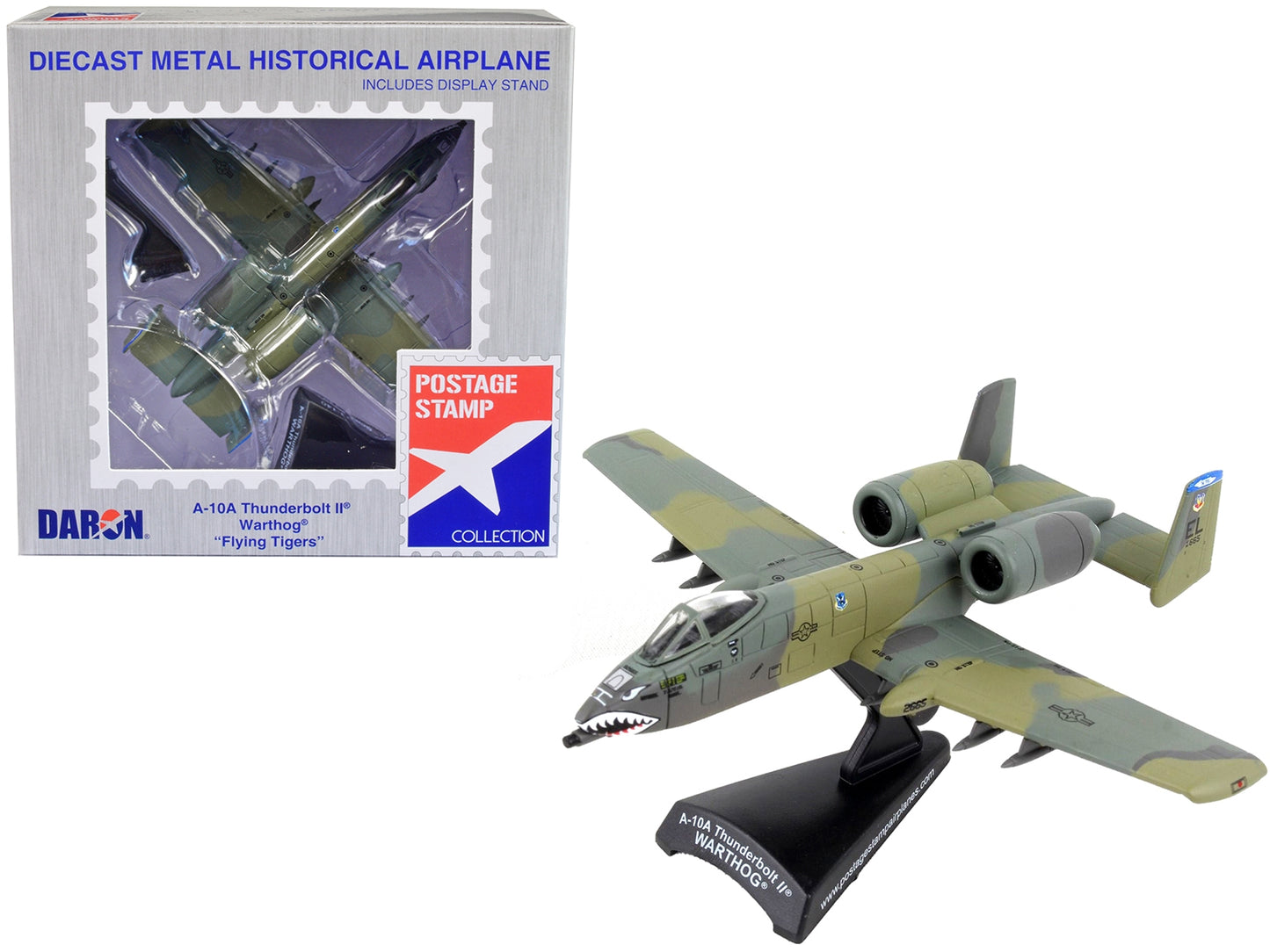 Fairchild Republic A-10A Thunderbolt II (Warthog) Aircraft "Flying Tigers - First American Volunteer Group of the Republic of China Air Force" 1/140 Diecast Model Airplane by Postage Stamp - Premium Aircrafts and War Planes from Postage Stamp - Just $50.14! Shop now at Rapidvehicles