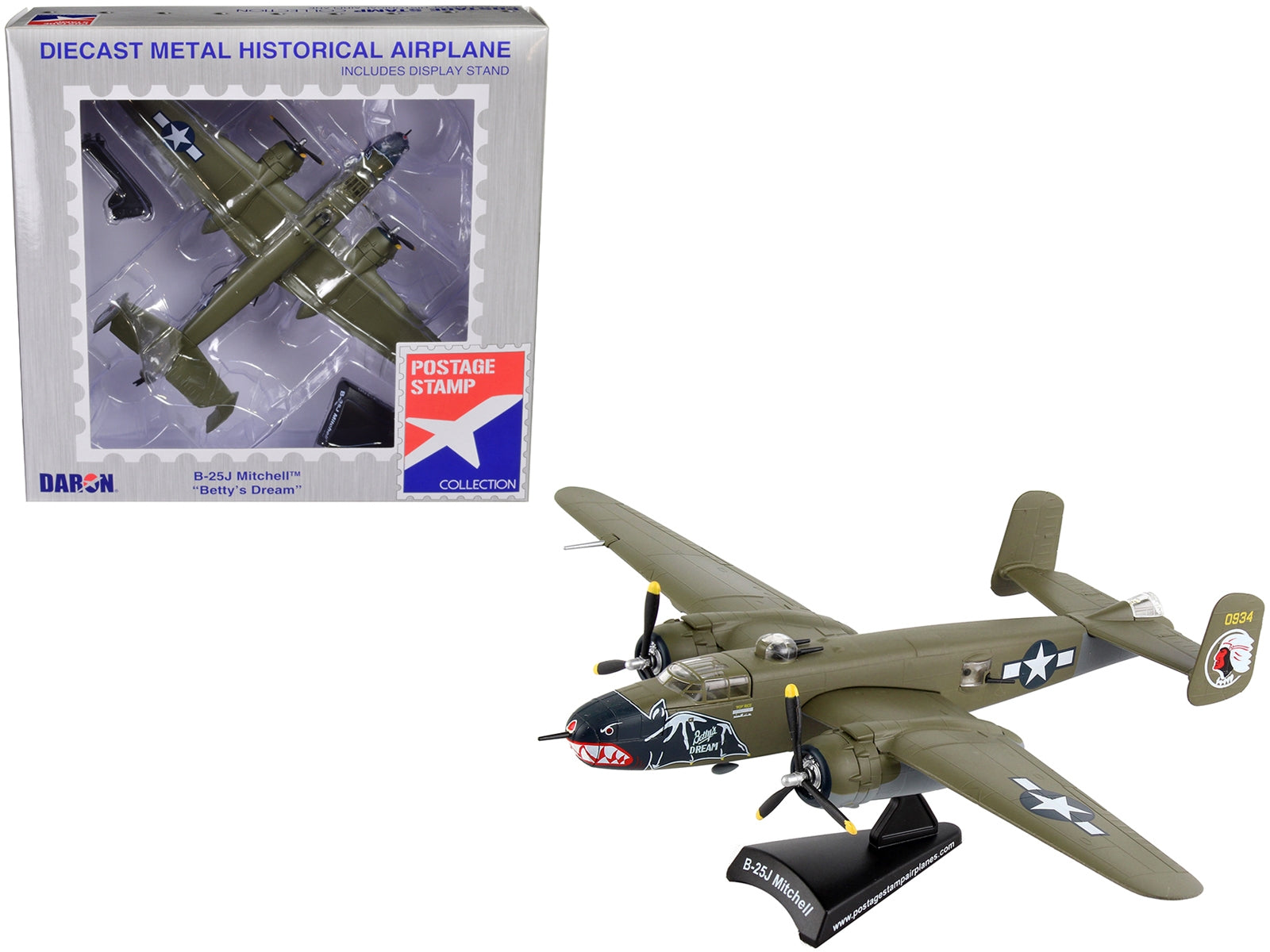 North American B-25J Mitchell Bomber Aircraft "Betty's Dream" United States Air Force 1/100 Diecast Model Airplane by Postage Stamp - Premium Military Models from Postage Stamp - Just $55.88! Shop now at Rapidvehicles