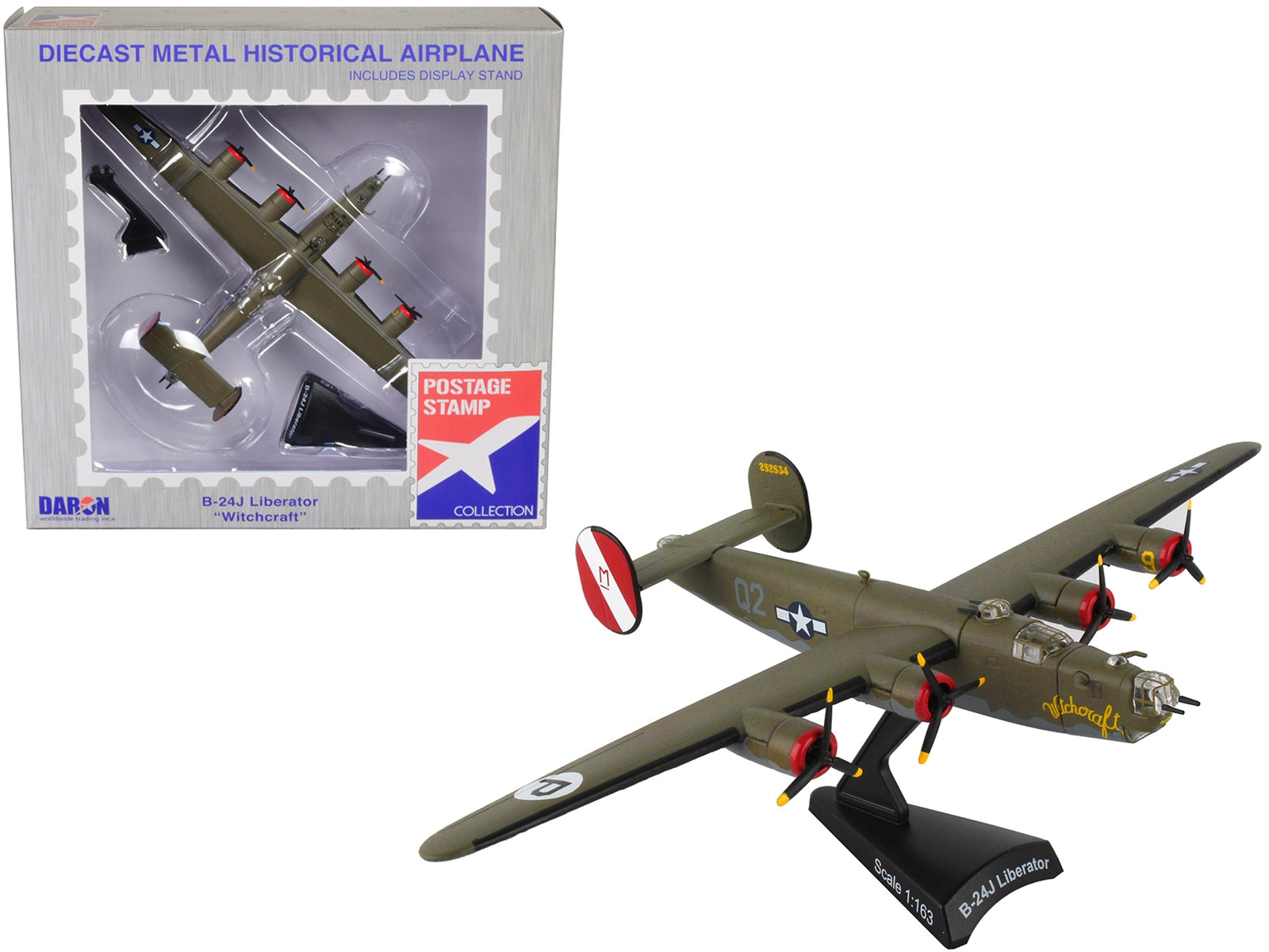 Consolidated B-24J Liberator Bomber Aircraft "Witchcraft 467th Bomb Group 790 Bomb Squadron" United States Army Air Forces 1/163 Diecast Model Airplane by Postage Stamp - Premium Consolidated from Postage Stamp - Just $53.30! Shop now at Rapidvehicles