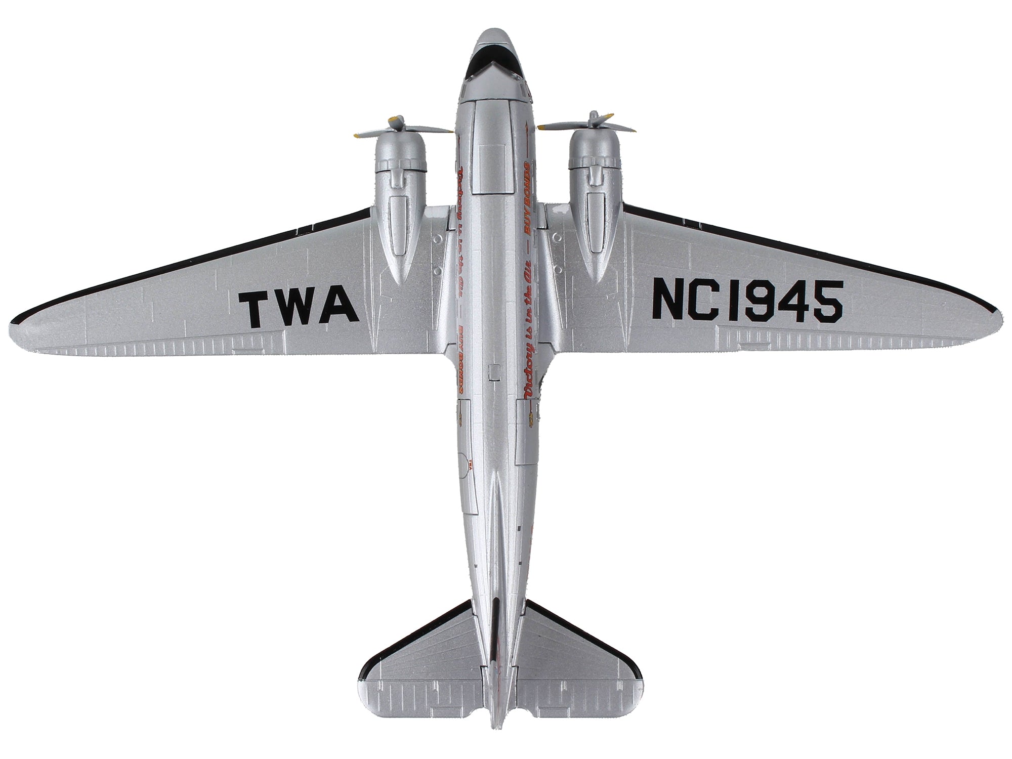 Douglas DC-3 Passenger Aircraft "Trans World Airlines - Victory is in the Air" 1/144 Diecast Model Airplane by Postage Stamp - Premium Douglas from Postage Stamp - Just $52.99! Shop now at Rapidvehicles