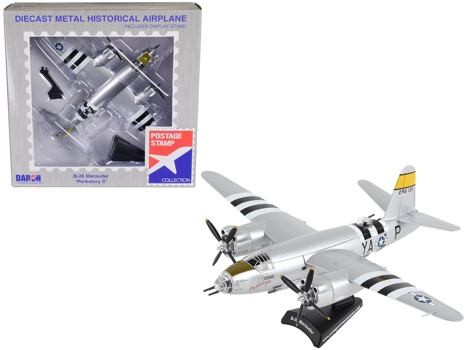 Martin B-26 Marauder Bomber Aircraft "Perkatory II 386th Bomb Group 555th Bomb Squadron" United States Army Air Forces 1/107 Diecast Model Airplane by Postage Stamp - Premium Military Models from Postage Stamp - Just $53.31! Shop now at Rapidvehicles