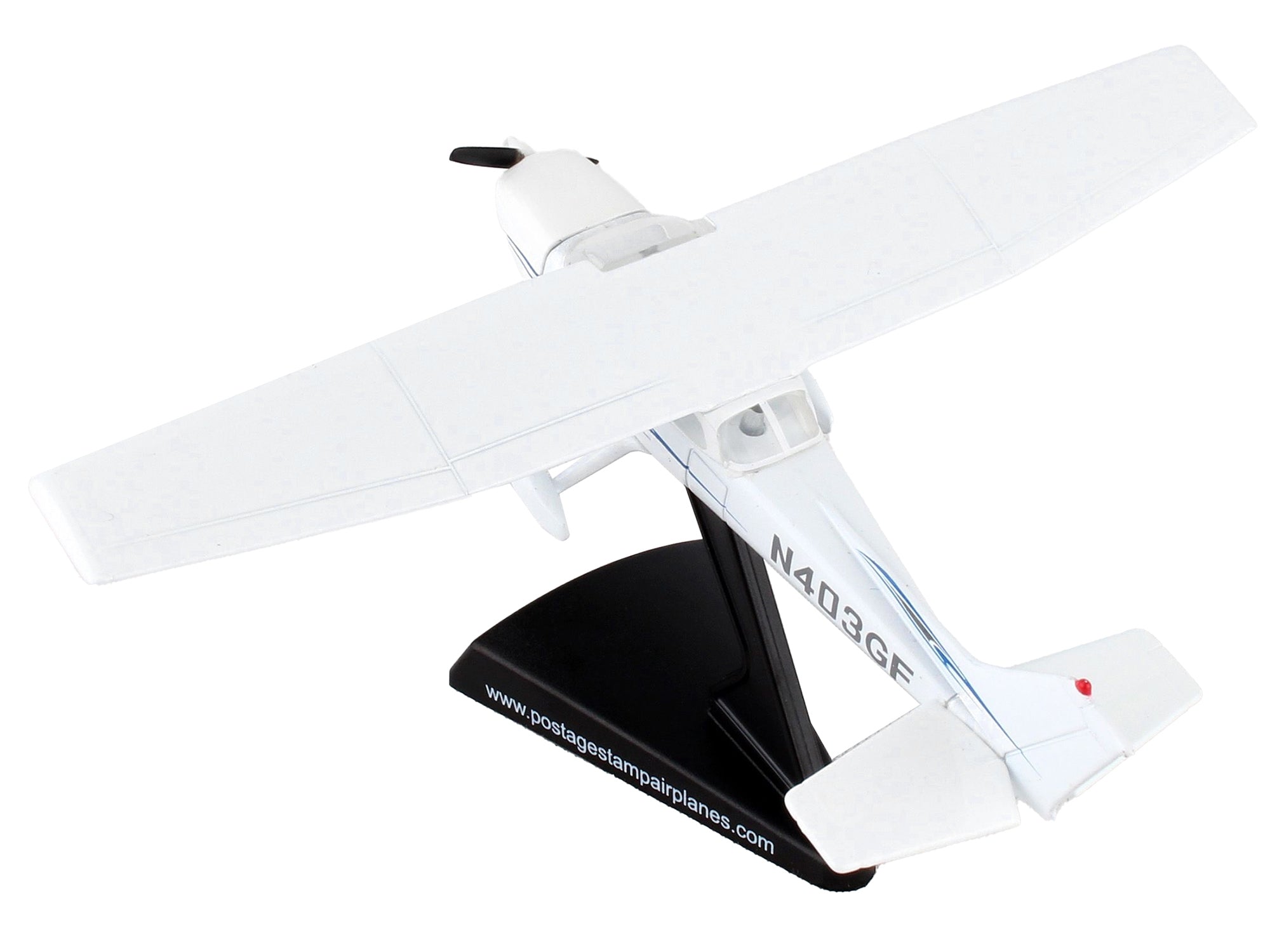 Cessna 172 Skyhawk Light Aircraft "N403GF" White 1/87 (HO) Diecast Model Airplane by Postage Stamp - Premium Cessna from Postage Stamp - Just $45.99! Shop now at Rapidvehicles