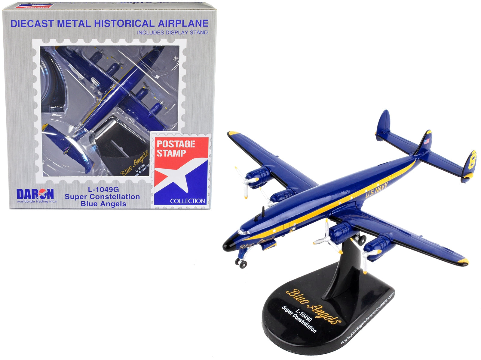 Lockheed L-1049G Super Constellation Commercial Aircraft "Blue Angels" United States Navy 1/300 Diecast Model Airplane by Postage Stamp - Premium Lockheed from Postage Stamp - Just $52.45! Shop now at Rapidvehicles