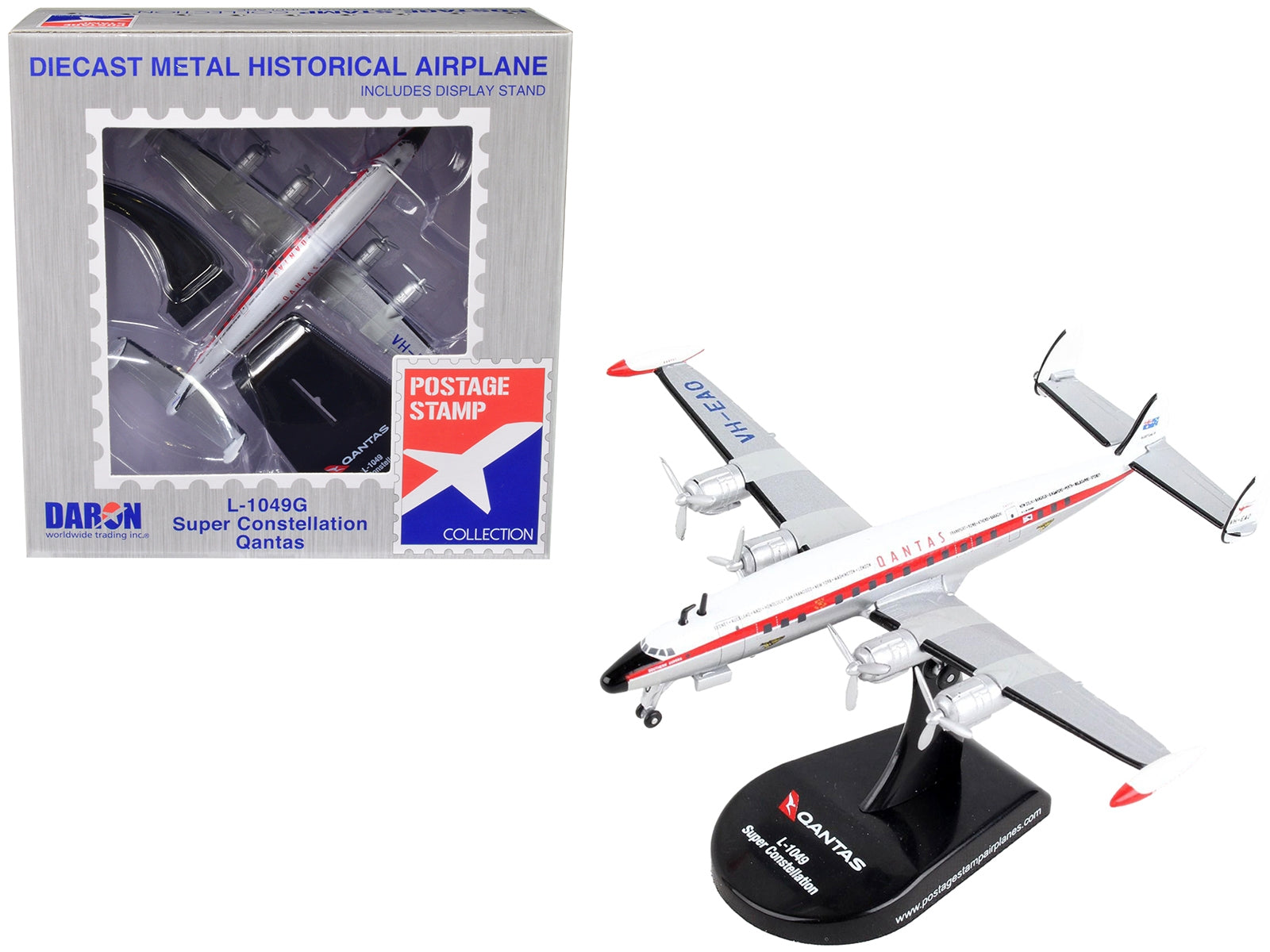 Lockheed L-1049G Super Constellation Commercial Aircraft "Qantas Airways" 1/300 Diecast Model Airplane by Postage Stamp - Premium Lockheed from Postage Stamp - Just $52.45! Shop now at Rapidvehicles