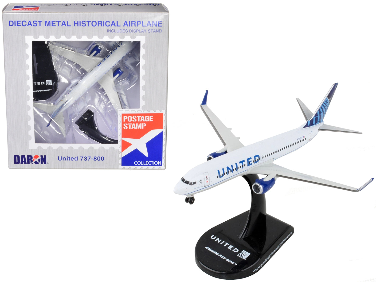 Boeing 737-800 Next Generation Commercial Aircraft "United Airlines" 1/300 Diecast Model Airplane by Postage Stamp - Premium Boeing from Postage Stamp - Just $54.99! Shop now at Rapidvehicles