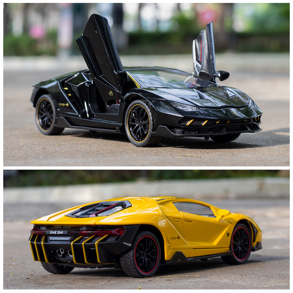 Simulate 1:24 Alloy Sports Car Model Toy for Lamborghini LP770 yellow - Premium Classic Toys from Rapidvehicles - Just $36.99! Shop now at Rapidvehicles