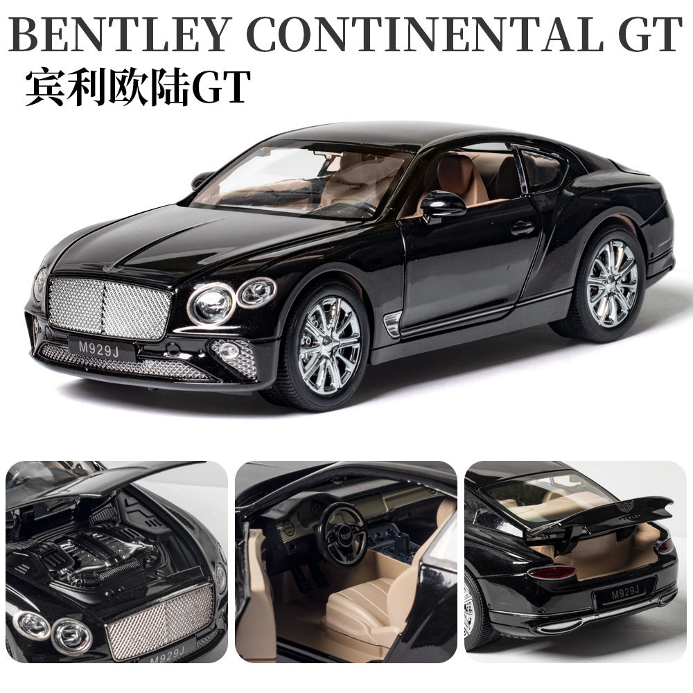 Simulate 1:24 Alloy Car Toy with Sound Light Door Opened Model for Bentley black - Premium Classic Toys from Rapidvehicles - Just $35.99! Shop now at Rapidvehicles