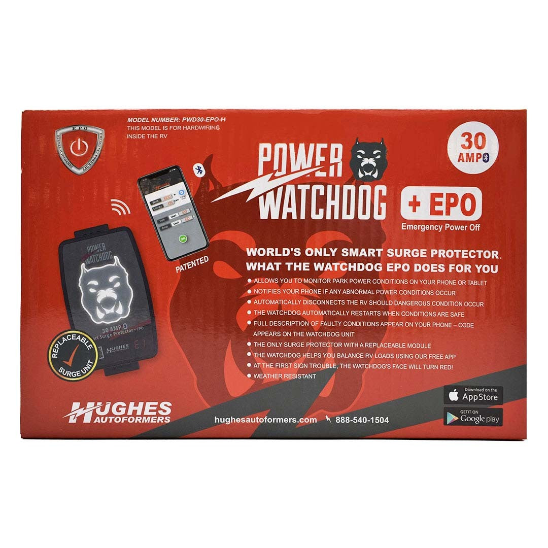 Hughes Power Watchdog Bluetooth Hardwired Surge Protector with EPO - 30 Amp - Premium RV Parts & Access from HUGHESAUTO - Just $264.99! Shop now at Rapidvehicles