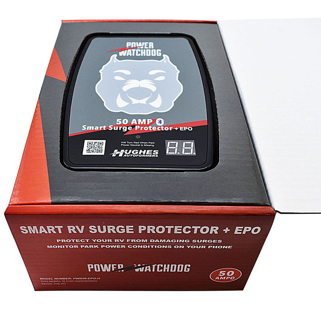 Hughes Power Watchdog Bluetooth Hardwired Surge Protector with EPO - 50 Amp - Premium RV Parts & Access from HUGHESAUTO - Just $320.99! Shop now at Rapidvehicles