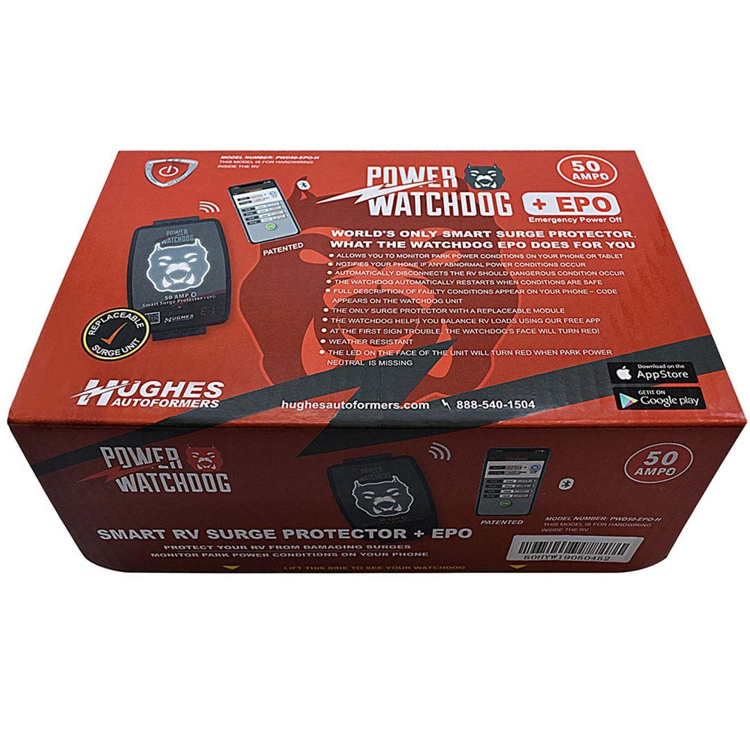 Hughes Power Watchdog Bluetooth Hardwired Surge Protector with EPO - 50 Amp - Premium RV Parts & Access from HUGHESAUTO - Just $320.99! Shop now at Rapidvehicles