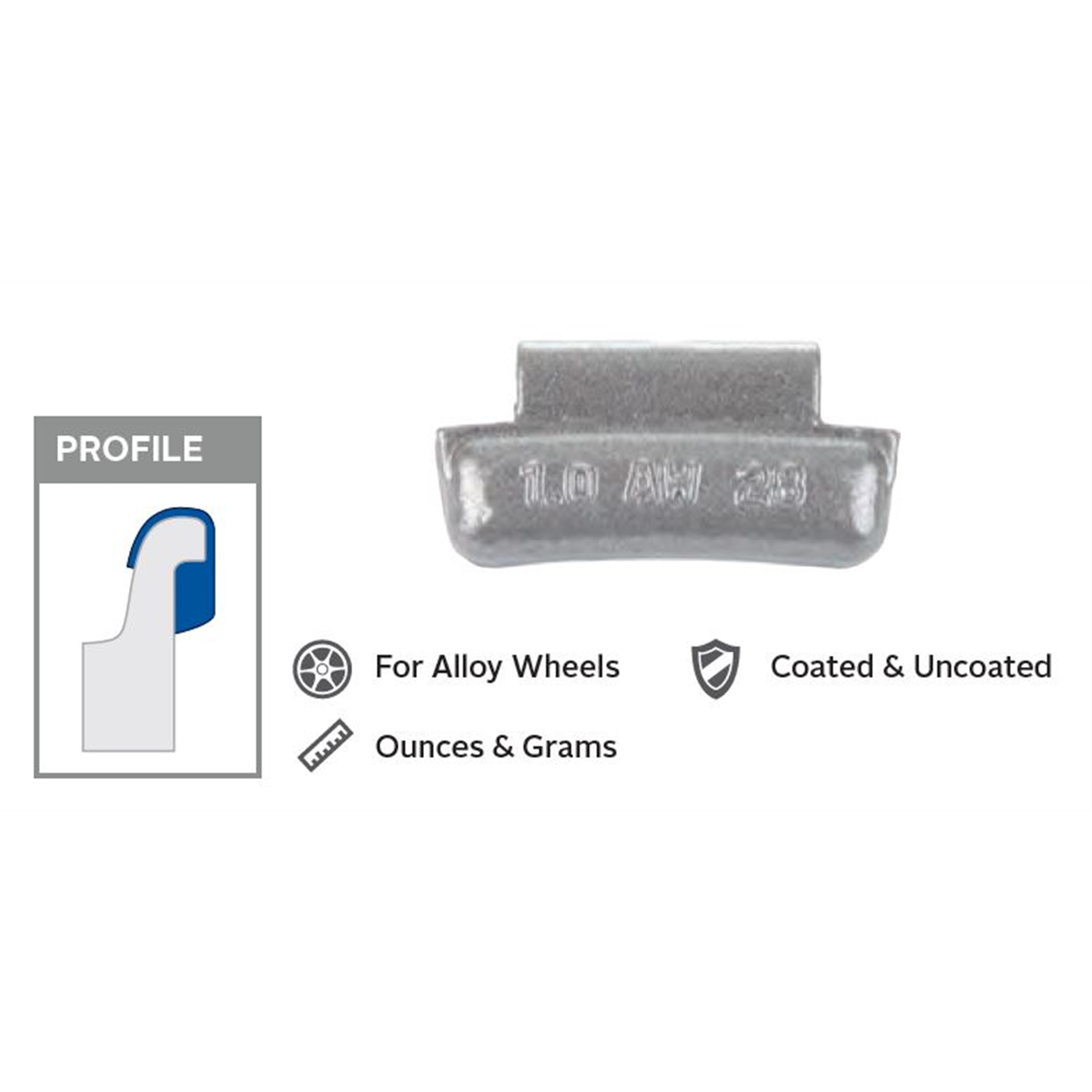 0.25 oz. Coated Mag Weight (Box of 25) - Premium Wheel Weights from Wegmann Automotive - Just $33.99! Shop now at Rapidvehicles