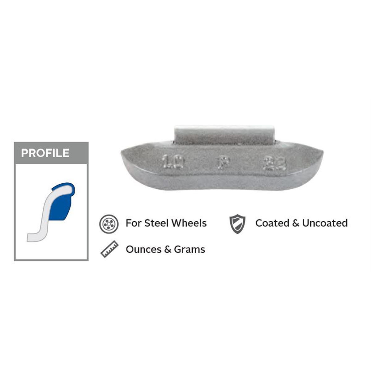 0.25 oz. Pass. Car Steel Weights (Box of 50) - Premium Wheel Weights from Wegmann Automotive - Just $31.99! Shop now at Rapidvehicles