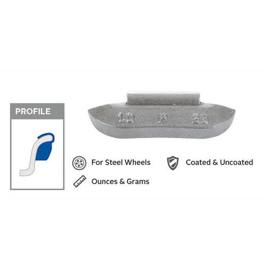 0.25 oz. Pass. Car Steel Weights (Box of 50) - Premium Wheel Weights from Wegmann Automotive - Just $31.79! Shop now at Rapidvehicles