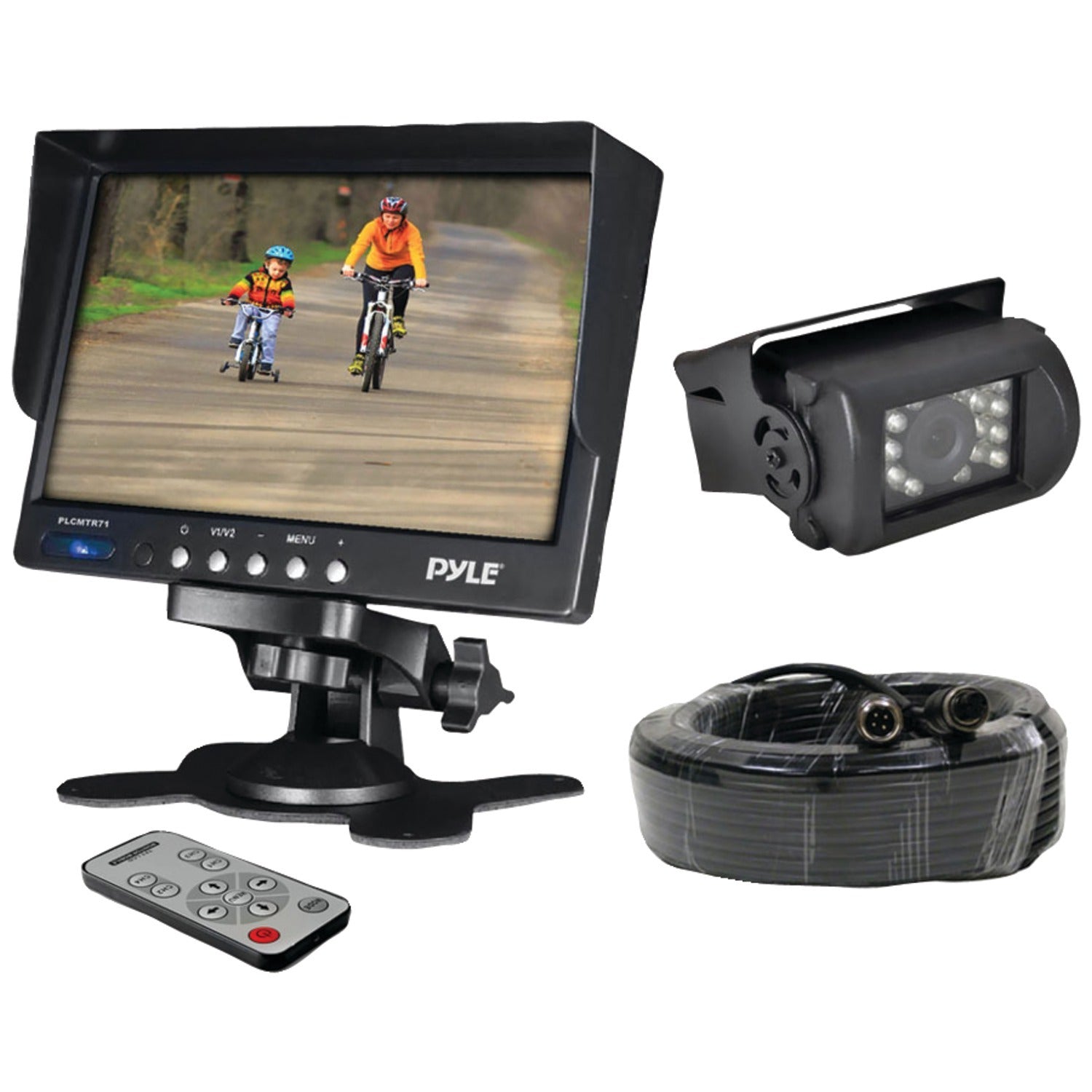 Pyle PLCMTR71 Commercial-Grade Backup Camera System with 7" Monitor and Weatherproof Camera with IR Night Vision - Premium Backup Cameras & Accessories from PYLE(R) - Just $135.99! Shop now at Rapidvehicles