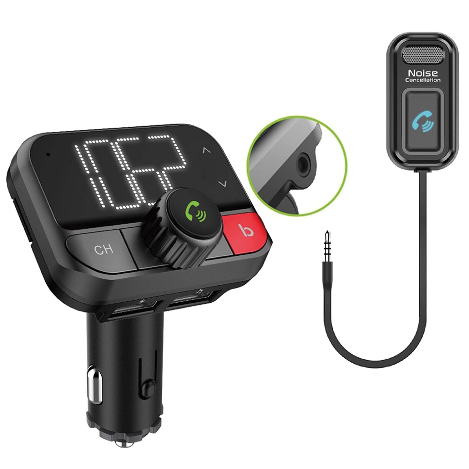 Pyle PBT97 Bluetooth-Streaming FM Transmitter Adapter with Detachable Microphone - Premium Car Audio Accessories from PYLE(R) - Just $39.99! Shop now at Rapidvehicles