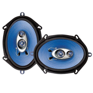 Pyle PL573BL Blue Label 5-Inch x 7-Inch/6-Inch x 8-Inch 300-Watt-Max 3-Way Coaxial Speakers - Premium Car Speakers from PYLE(R) - Just $49.99! Shop now at Rapidvehicles