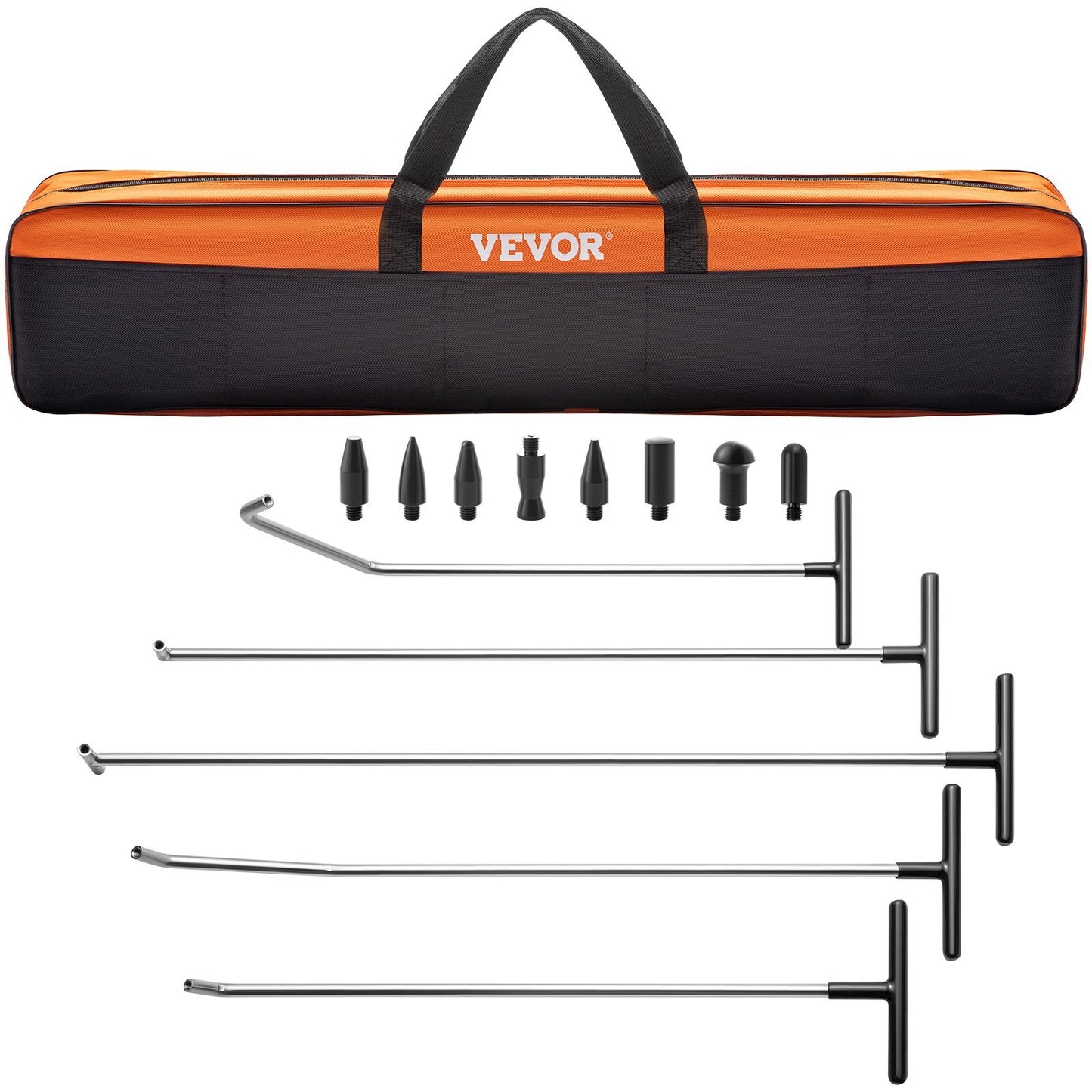 VEVOR Rods Dent Removal Kit, 13 Pcs Paintless Dent Repair Tool, 5 Pcs Stainless Steel Dent Rods, 8 Pcs Tapper Heads, Professional Hail Dent Removal Tool for Minor Dents, Door Dings and Hail Damage - Premium Dent Repair Kit from VEVOR - Just $86.99! Shop now at Rapidvehicles