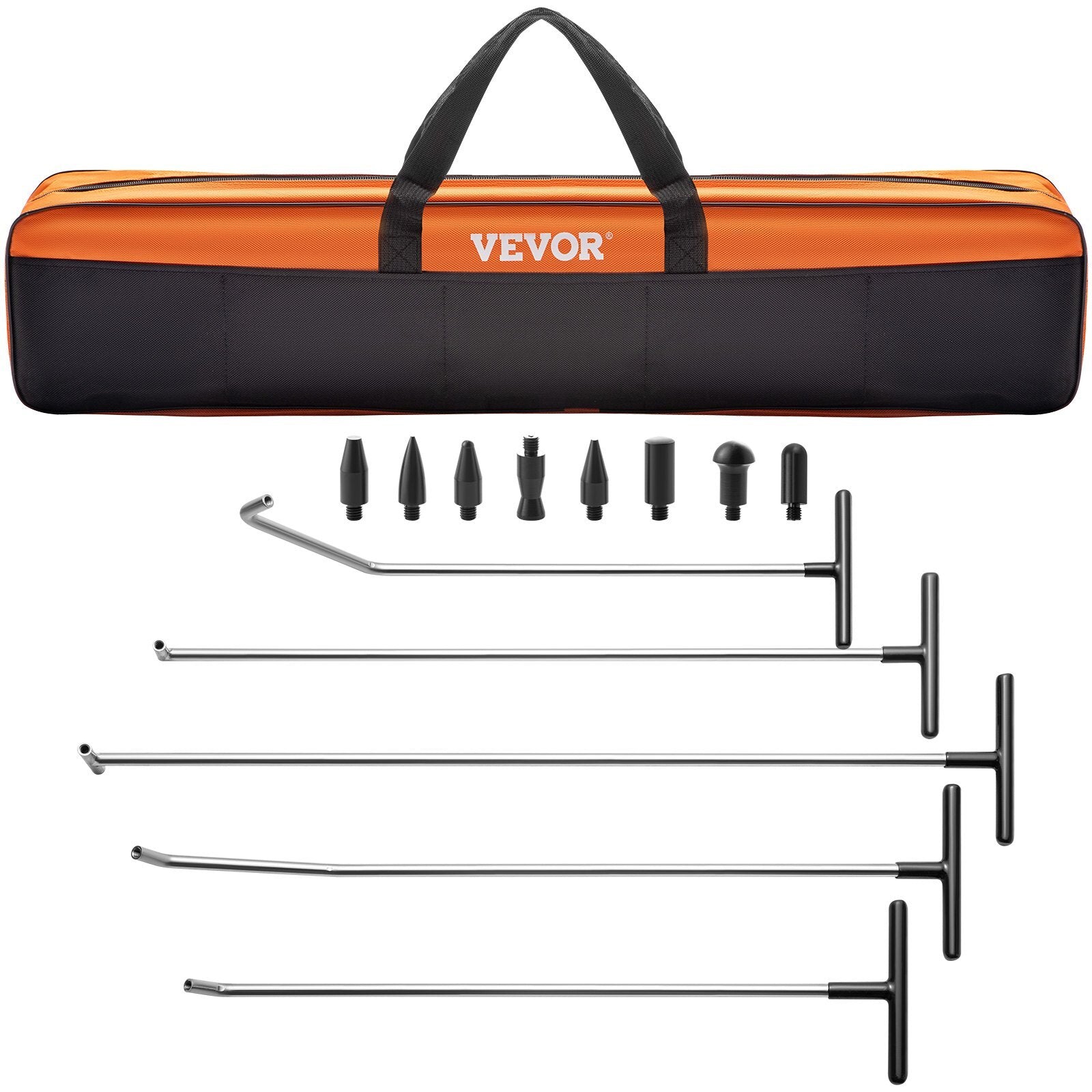 VEVOR Rods Dent Removal Kit, 13 Pcs Paintless Dent Repair Tool, 5 Pcs Stainless Steel Dent Rods, 8 Pcs Tapper Heads, Professional Hail Dent Removal Tool for Minor Dents, Door Dings and Hail Damage - Premium Dent Repair Kit from VEVOR - Just $88.99! Shop now at Rapidvehicles