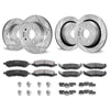 VEVOR Drilled Slotted Front and Rear Brake Rotors Pads Kit for Dodge Ram 1500 - Premium brake rotor kit from VEVOR - Just $333.99! Shop now at Rapidvehicles