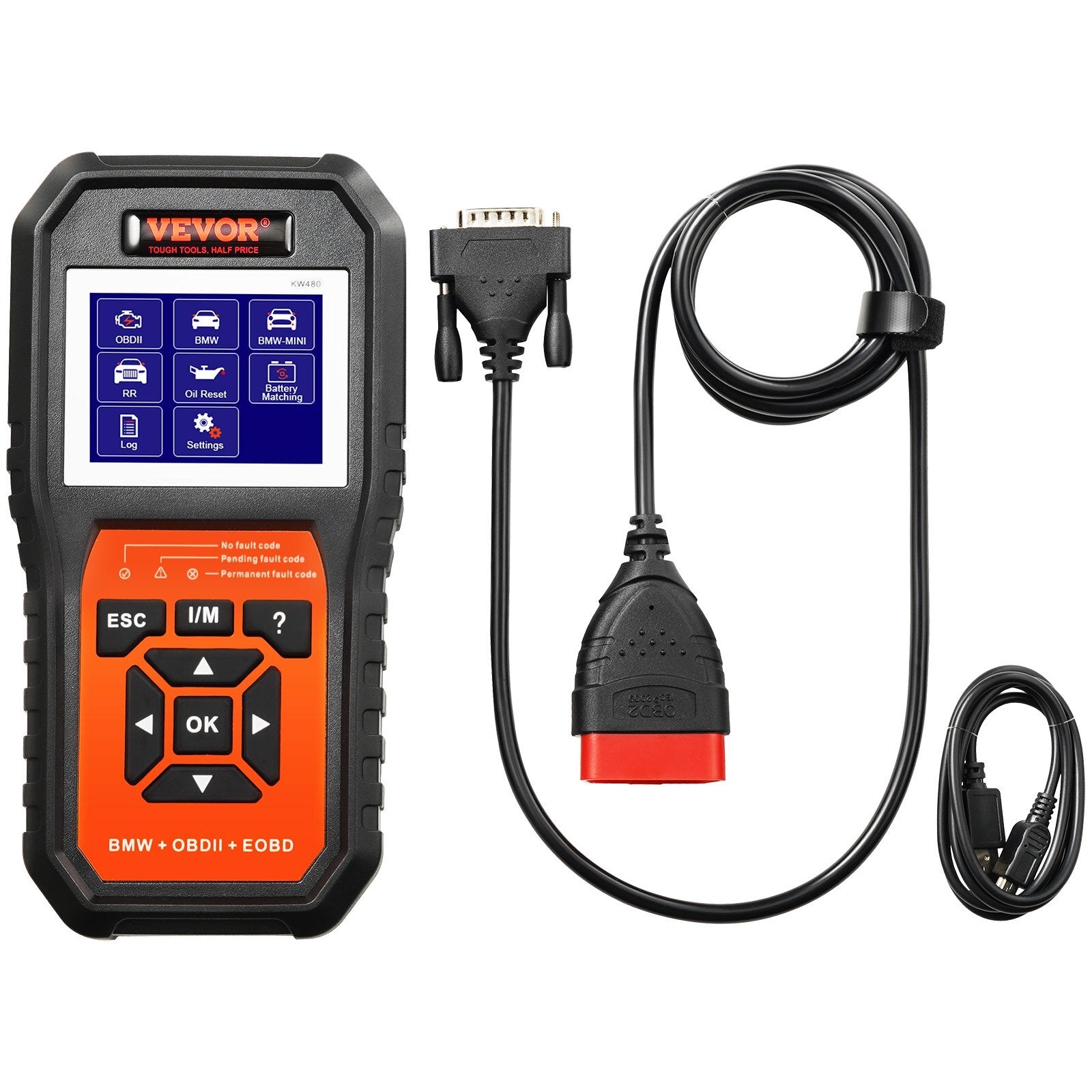 VEVOR BMW OBD2 Scanner Diagnostic Tool, For BMW/Mini/Rolls-Royce, Full System Diagnostic Scan Tool, 12 Special Functions, Car Read Code Reader with CBS SAS EPB ECM DME/DDE Oil Reset Battery Matching - Premium Code Readers & Scan Tools from VEVOR - Just $103.59! Shop now at Rapidvehicles