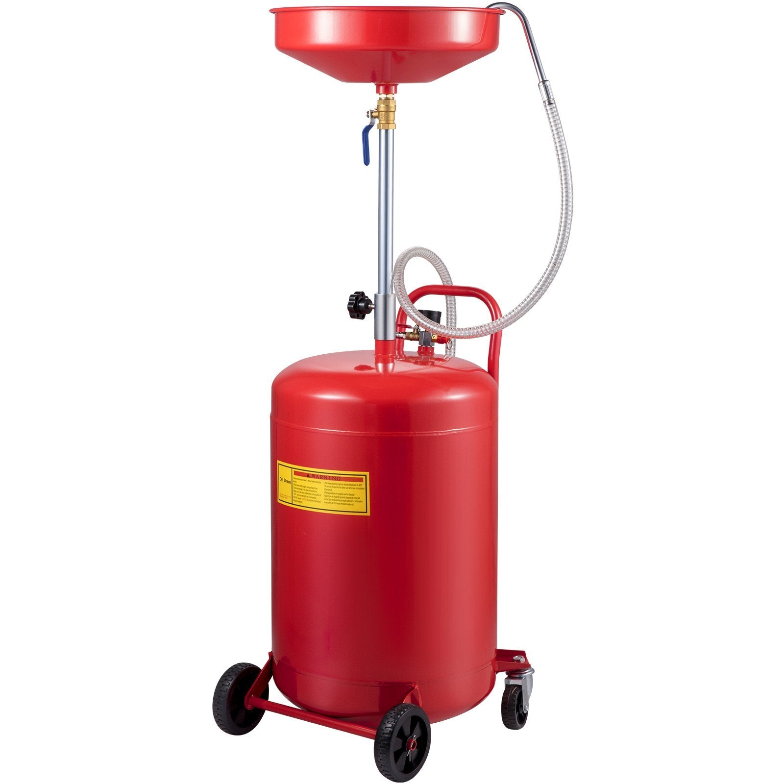 VEVOR Waste Oil Drain Tank 20 Gallon Portable Oil Drain Air Operated Drainer Oil Change, Oil Drain Container, Fluid Fuel Transfer Drainage Adjustable Funnel Height, with Wheel for Easy Oil Removal - Premium Oil Drain Pan from VEVOR - Just $155.99! Shop now at Rapidvehicles