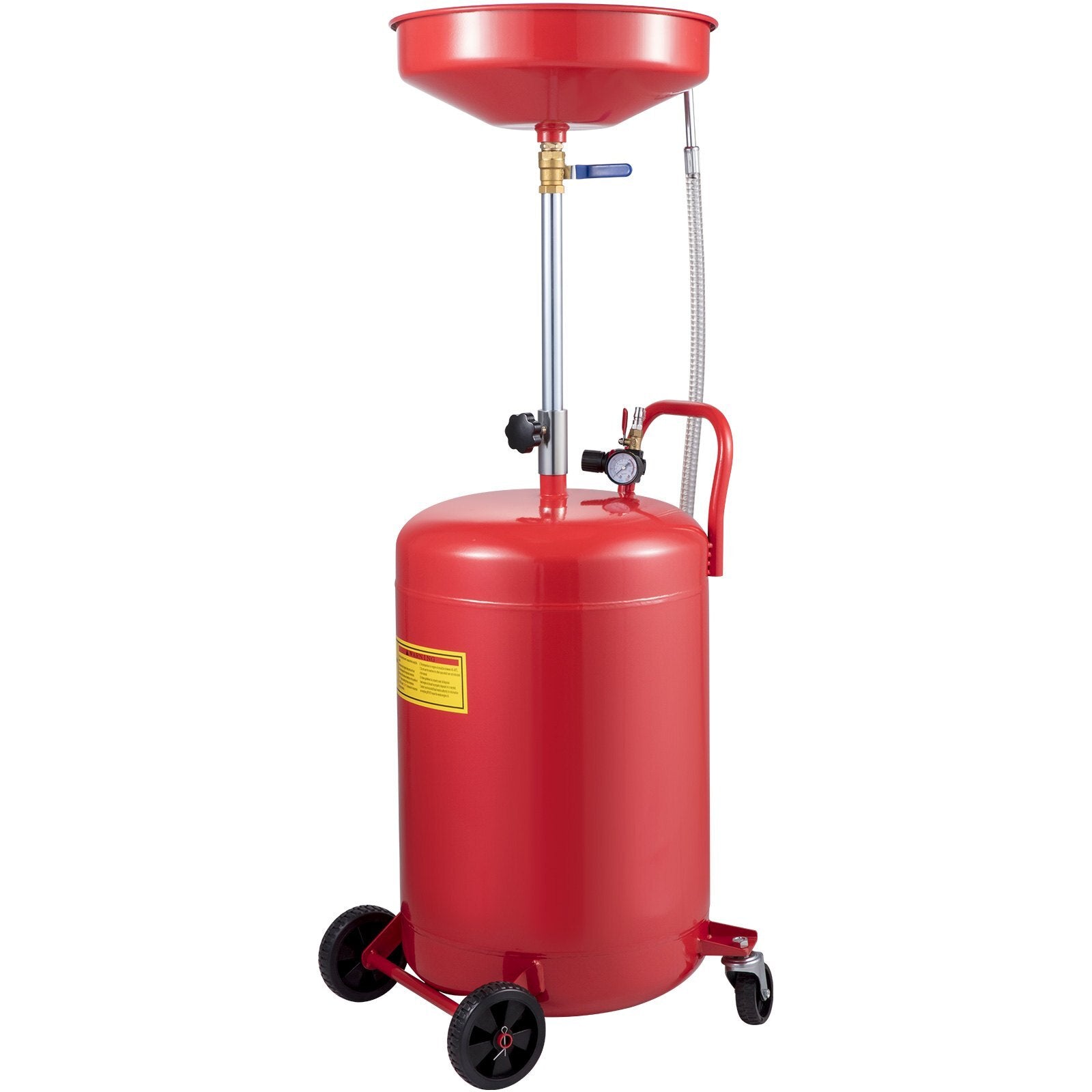 VEVOR Waste Oil Drain Tank 20 Gallon Portable Oil Drain Air Operated Drainer Oil Change, Oil Drain Container, Fluid Fuel Transfer Drainage Adjustable Funnel Height, with Pressure Regulating Valve - Premium Oil Drain Pan from VEVOR - Just $141.69! Shop now at Rapidvehicles