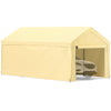 VEVOR Carport Canopy Car Shelter Tent 10 x 20ft with 8 Legs and Sidewalls Yellow - Premium Carports from VEVOR - Just $430.99! Shop now at Rapidvehicles