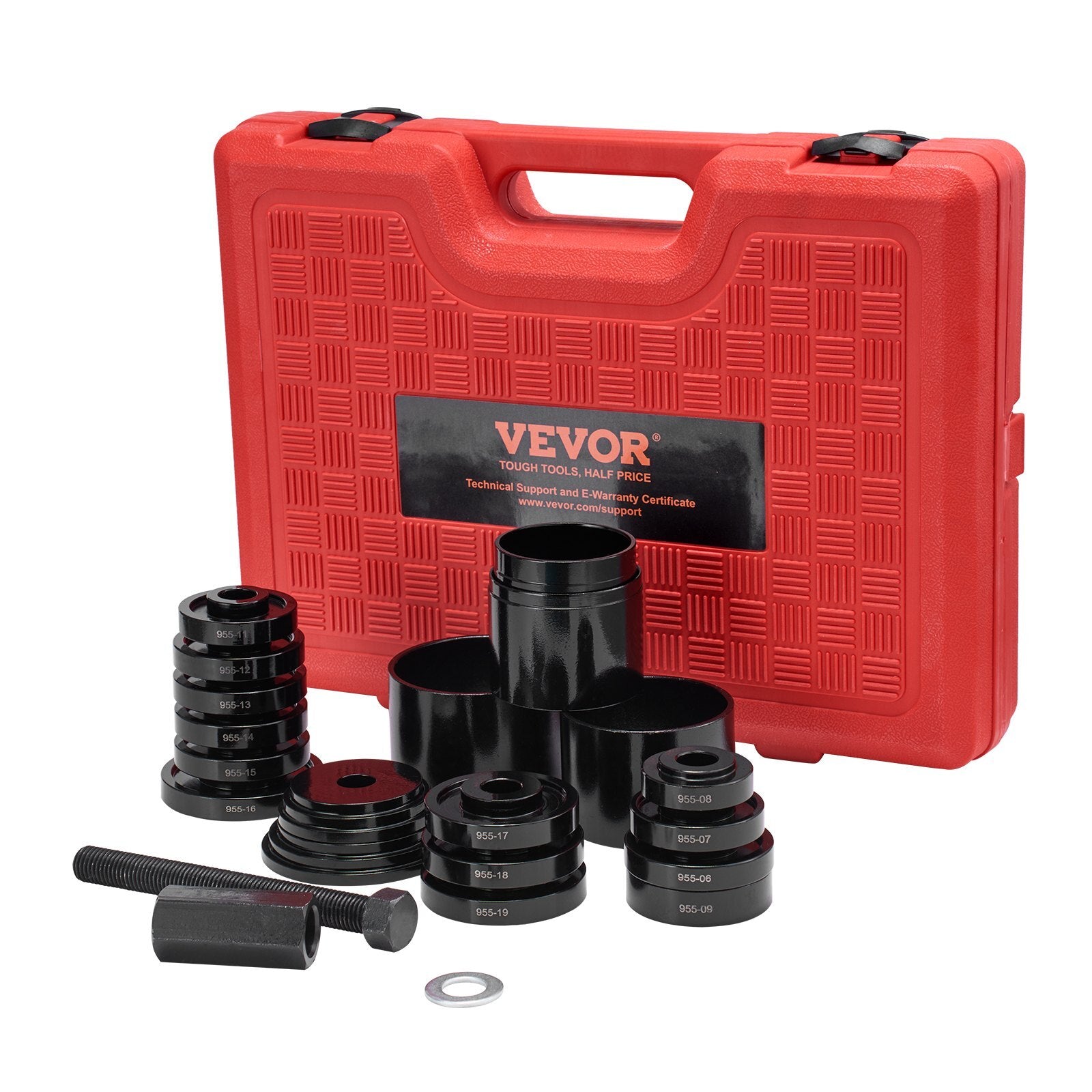 VEVOR Wheel Bearing Press Kit, 23 pcs FWD Bearing Puller Tools, for Front Wheel Drive Bearing Removal and Installation, Wheel Bearing Tool with Sliding Screws, Bushings, Sleeve Plates, Storage Case - Premium Bearing Puller from VEVOR - Just $69.99! Shop now at Rapidvehicles