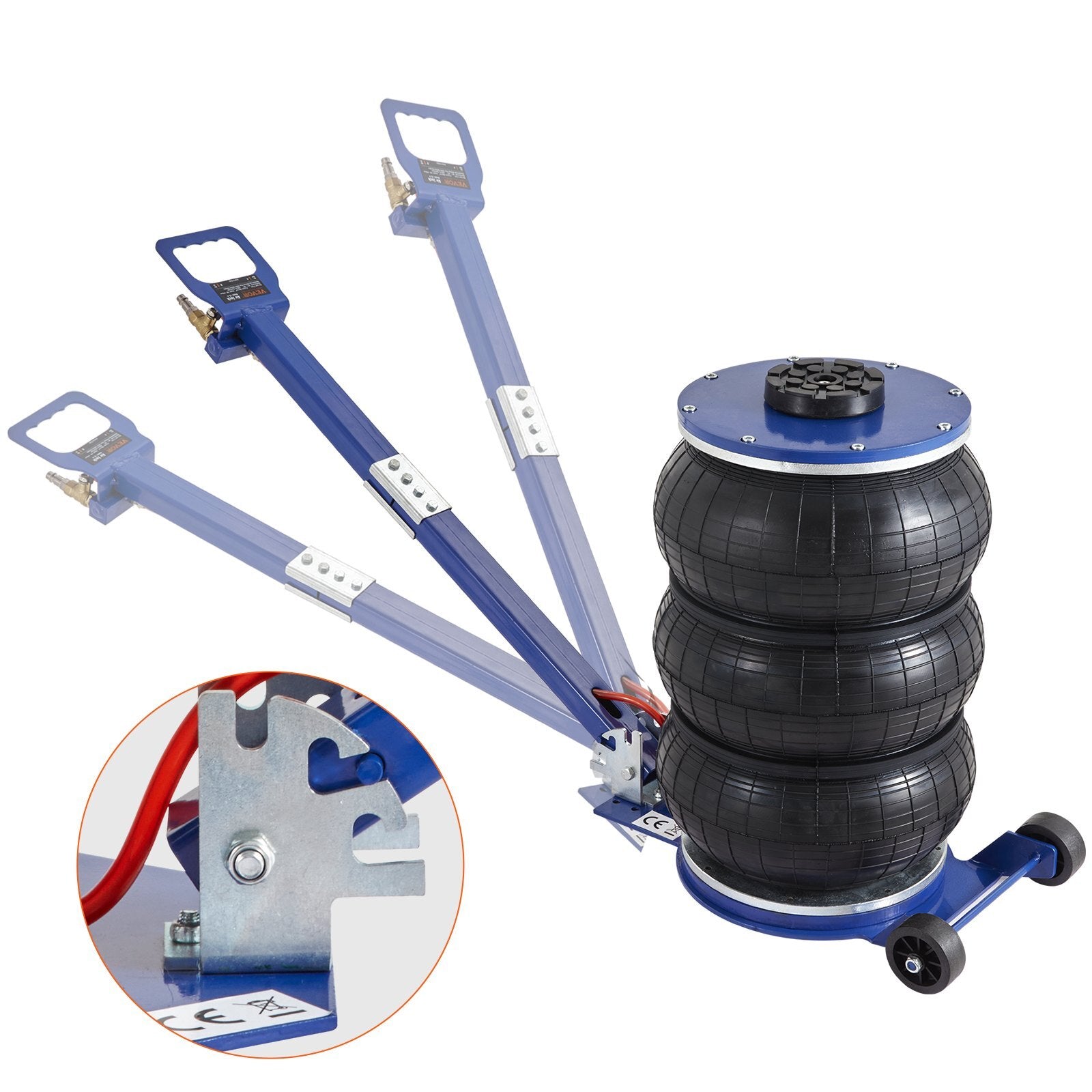 VEVOR Air Jack, 5 Ton/11000 lbs Triple Bag Air Jack, Airbag Jack with Six Steel Pipes, Lift up to 18.5 inch/470 mm, 3-5 s Fast Lifting Pneumatic Jack, with Adjustable Handle for Car, Garage, Repair - Premium Pneumatic Car Jack from VEVOR - Just $173.99! Shop now at Rapidvehicles