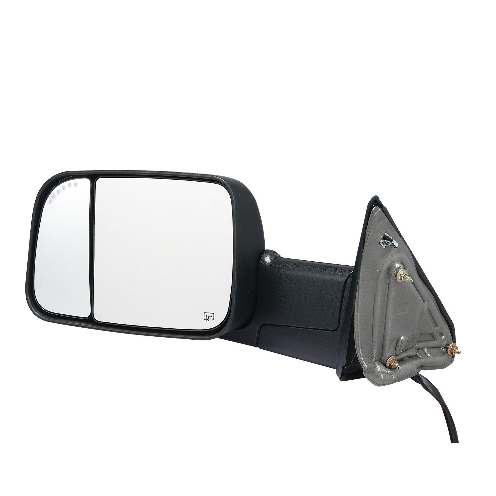 VEVOR Towing Mirrors, Left & Right Pair Set for 2009-2023 Dodge Ram 1500 2500 3500, Power Heated with Signal Light & Puddle Light, Plane & Convex Glass, Manual Controlling Flipping Folding, Black - Premium Towing Mirrors from VEVOR - Just $192.39! Shop now at Rapidvehicles