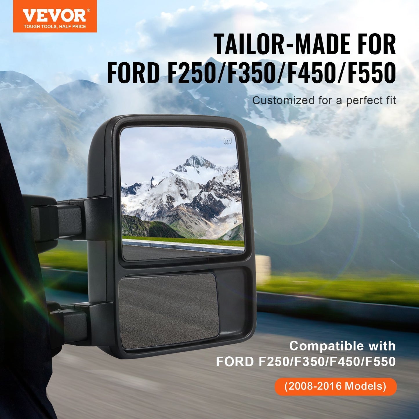 VEVOR Towing Mirrors, Left & Right Pair Set for 2008-2016 Ford - Premium Towing Mirrors from VEVOR - Just $217.13! Shop now at Rapidvehicles