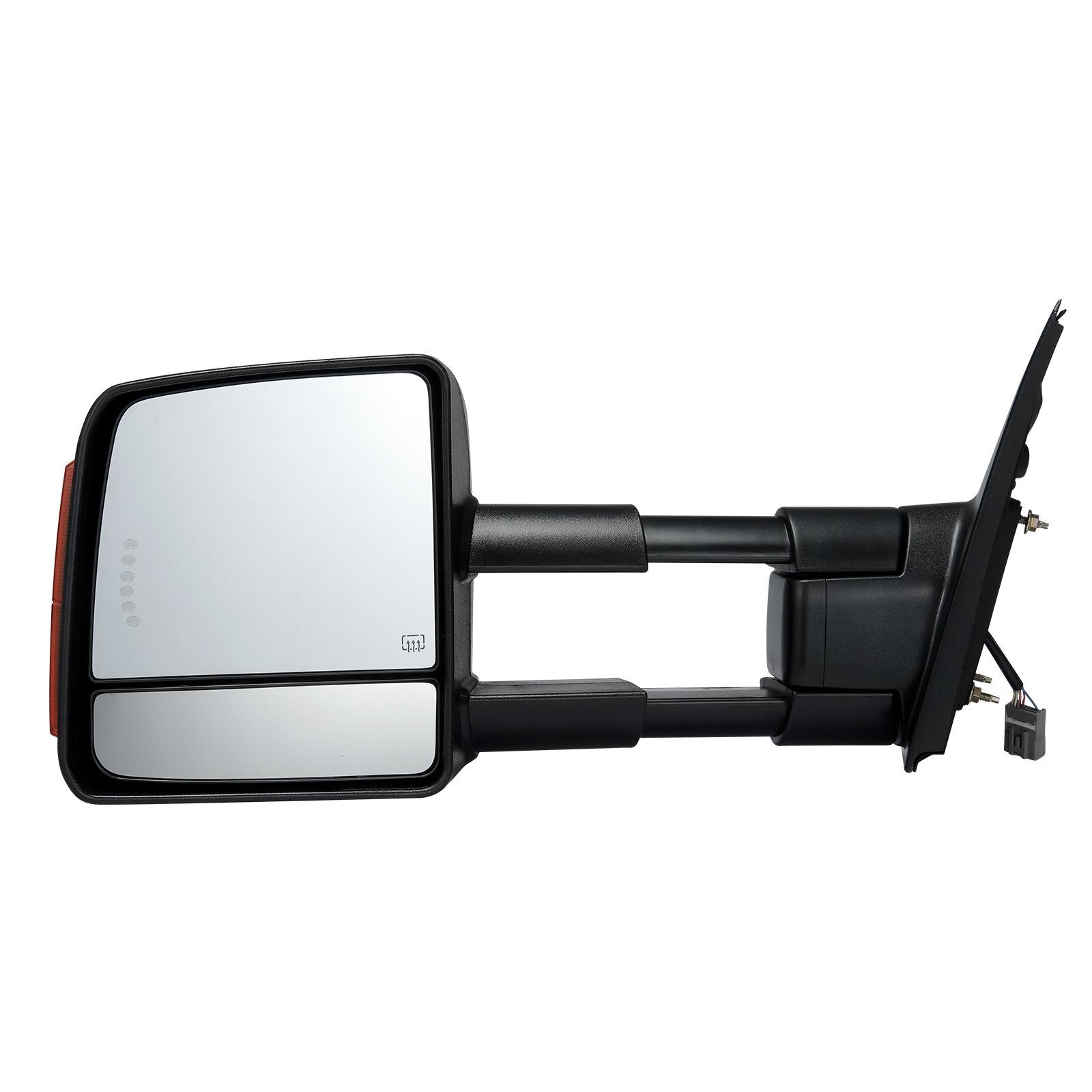 VEVOR Towing Mirrors, Left & Right Pair Set for 2007-2016 Toyota Tundra, Power Heated Tow Mirror with Signal Light, Plane & Convex Glass, Manual Controlling Telescoping Folding, Heating Defrost, Black - Premium Towing Mirrors from VEVOR - Just $226.19! Shop now at Rapidvehicles