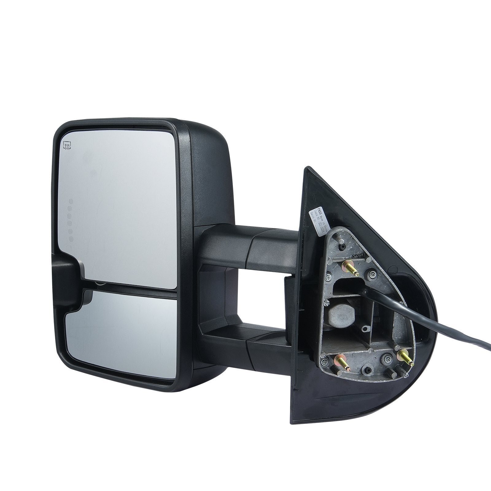 VEVOR Towing Mirrors, Left & Right Pair Set for Chevrolet Silverado (2007-2014)/GMC/Cadillac, Power Heated with Signal Light & LED Driving Light, Manual Telescoping Folding, and Heating Defrost, Black - Premium Towing Mirrors from VEVOR - Just $191.75! Shop now at Rapidvehicles